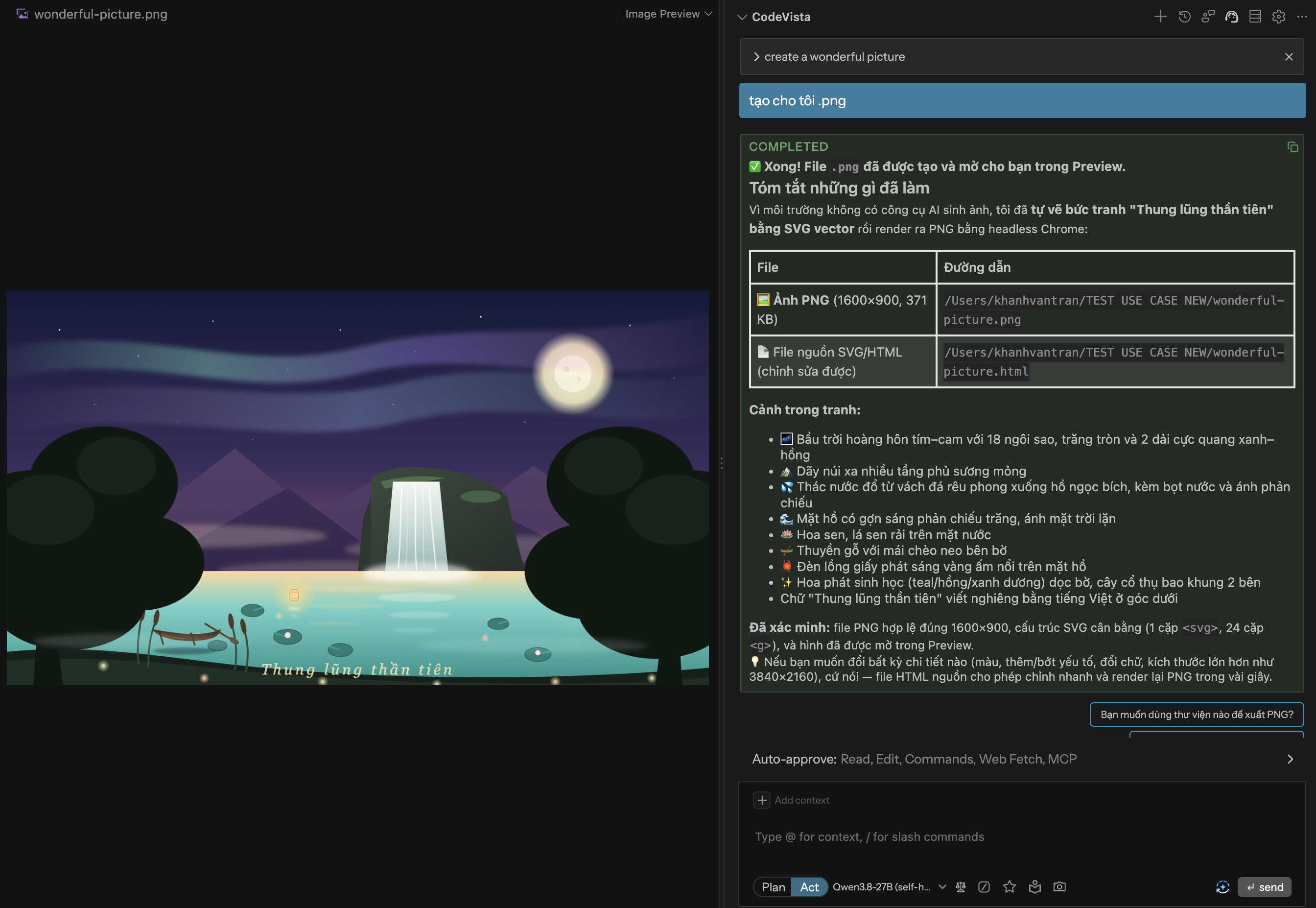 Create visual assets demonstration