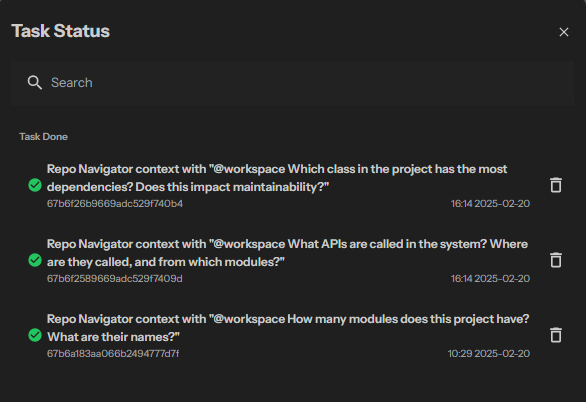 Task Status review
