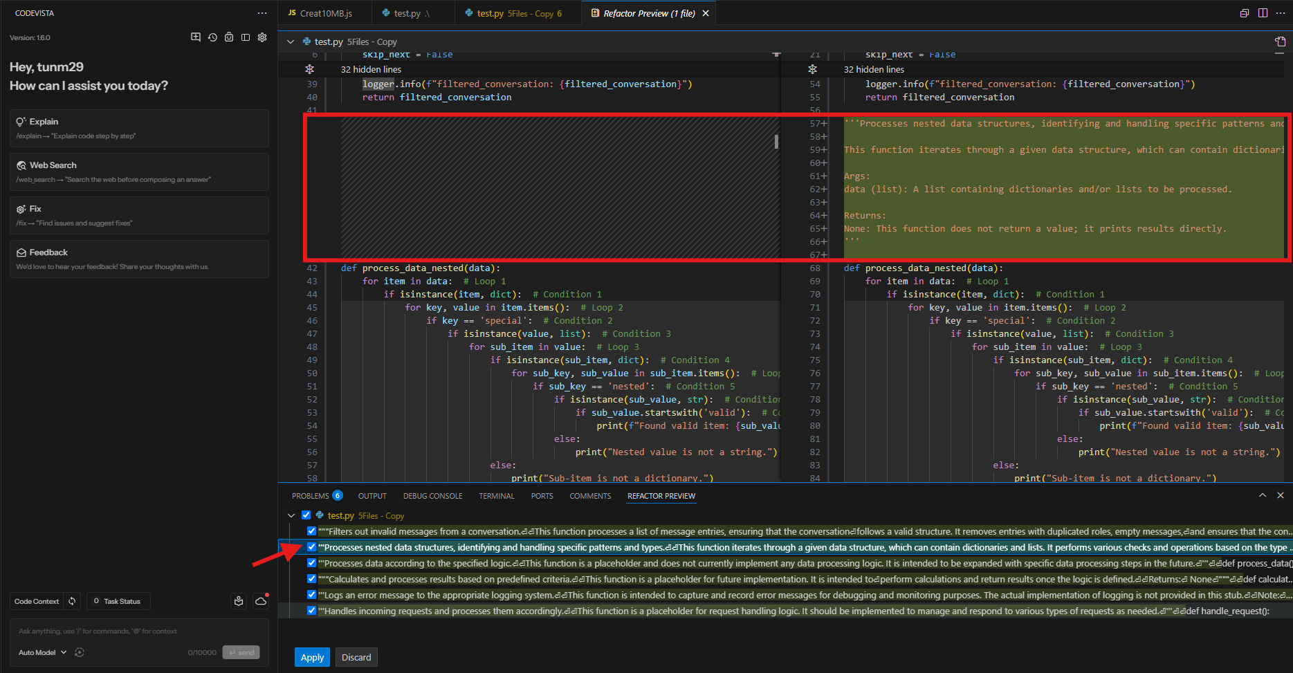 Side-by-side Diff Preview